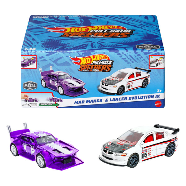 Hot Wheels Pull-back Raceauto's, 2st.