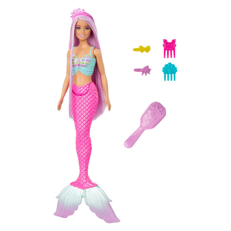 Barbie sirène cheveux longs rose