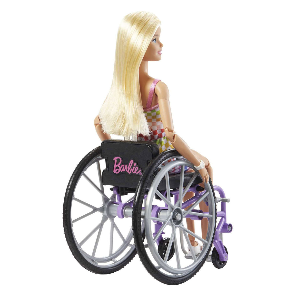 Mattel Fashionistas con una silla de ruedas morada #194