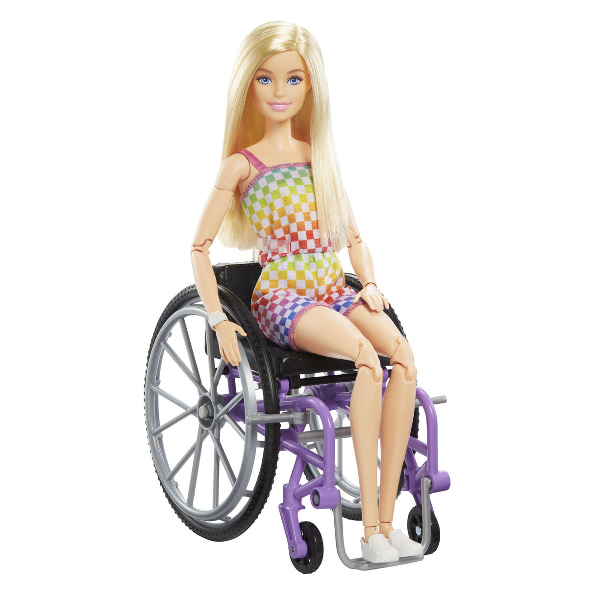 Mattel Fashionistas con una silla de ruedas morada #194