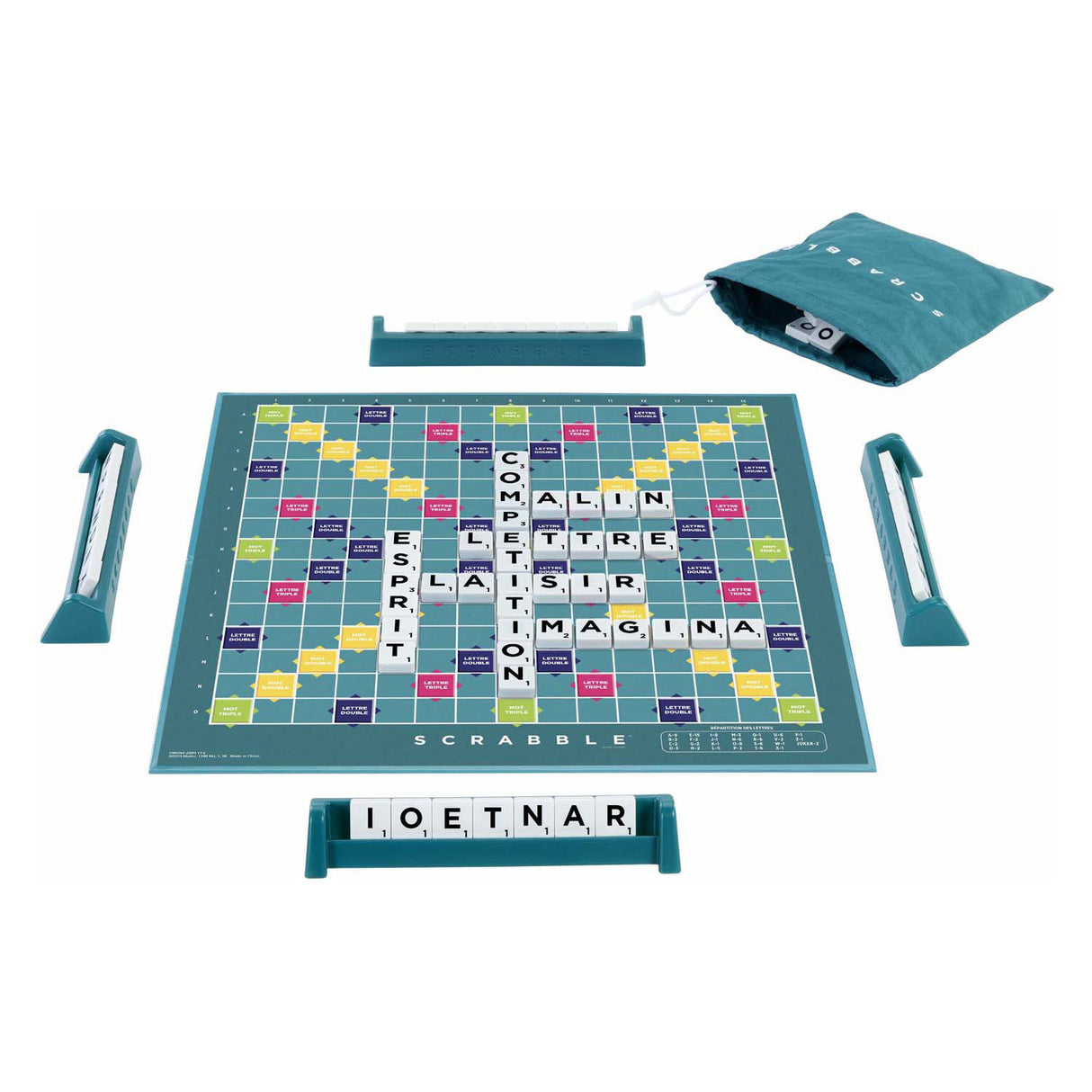 Mattel jeux scrabble ensemble - jeu de société - 2 jeux et 1 - Français