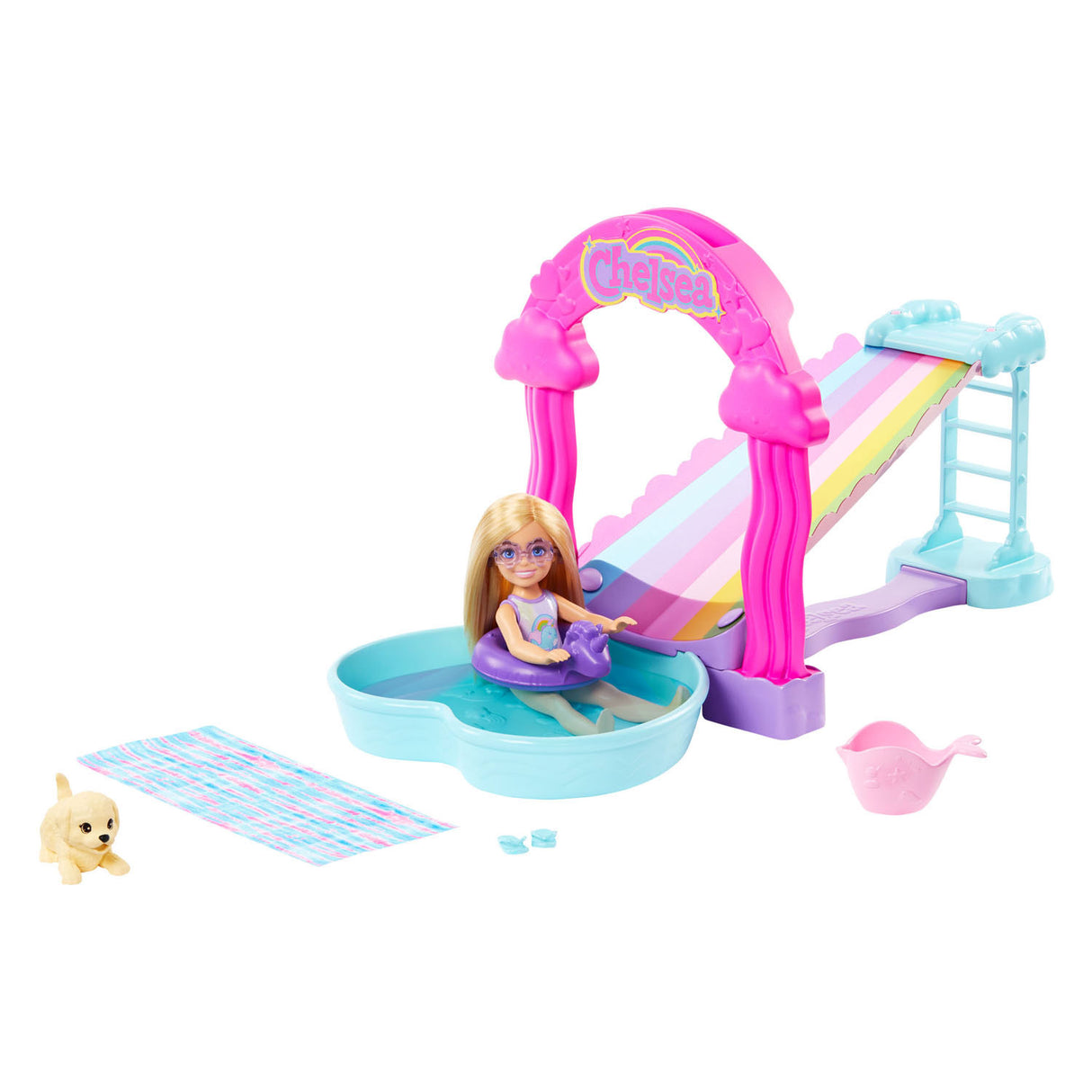 Ensemble de jeu de glissière à eau Mattel Chelsea