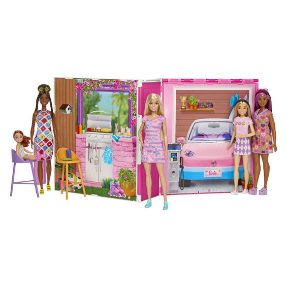 Mattel barbie vakantiehuis met modepop speelset