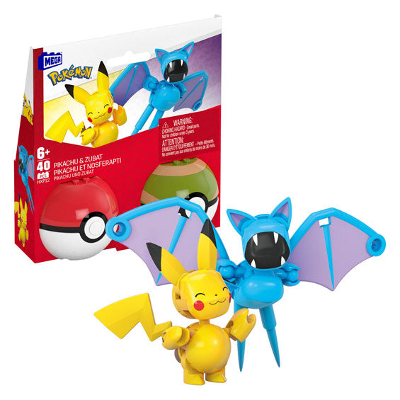 Mattel Mega Construux Pikachu Zubat Bouwset, 40dlg.