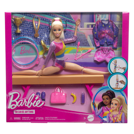 Ensemble de jeu de poupée de gymnastique Barbie - poupée
