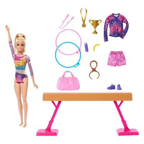Ensemble de jeu de poupée de gymnastique Barbie - poupée