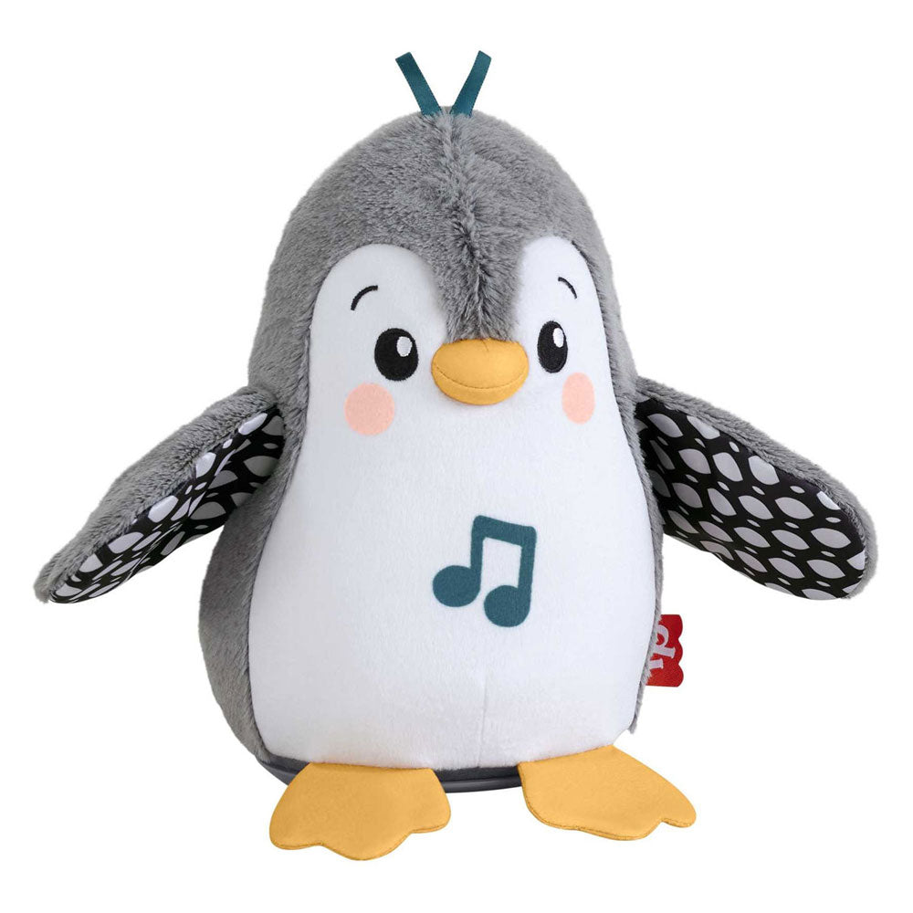 Pingouin oscillant à rabat Fisher-Price - 20 cm de haut - peluche interactive