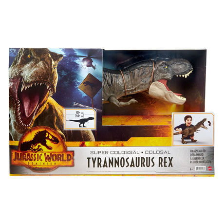 Mattel jurassic world dominion super colossal t-rex dinosaurus speelfiguur