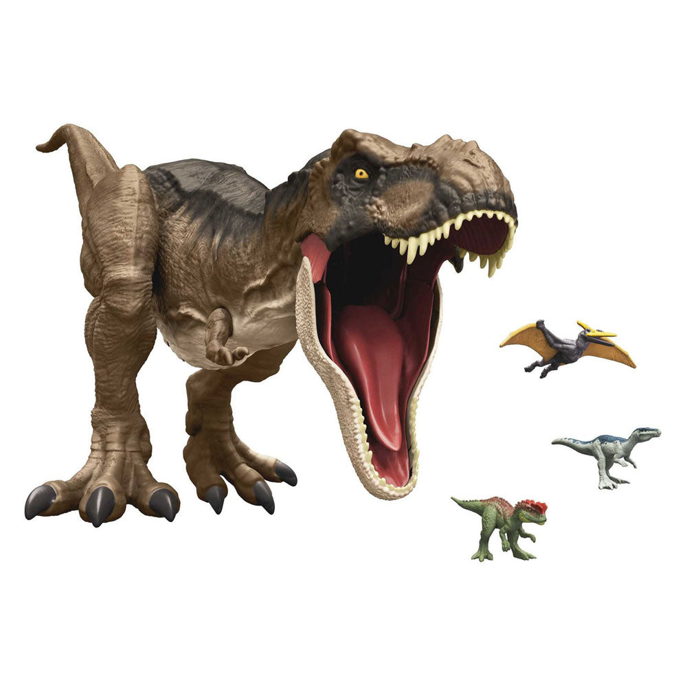 Mattel jurassic world dominion super colossal t-rex dinosaurus speelfiguur