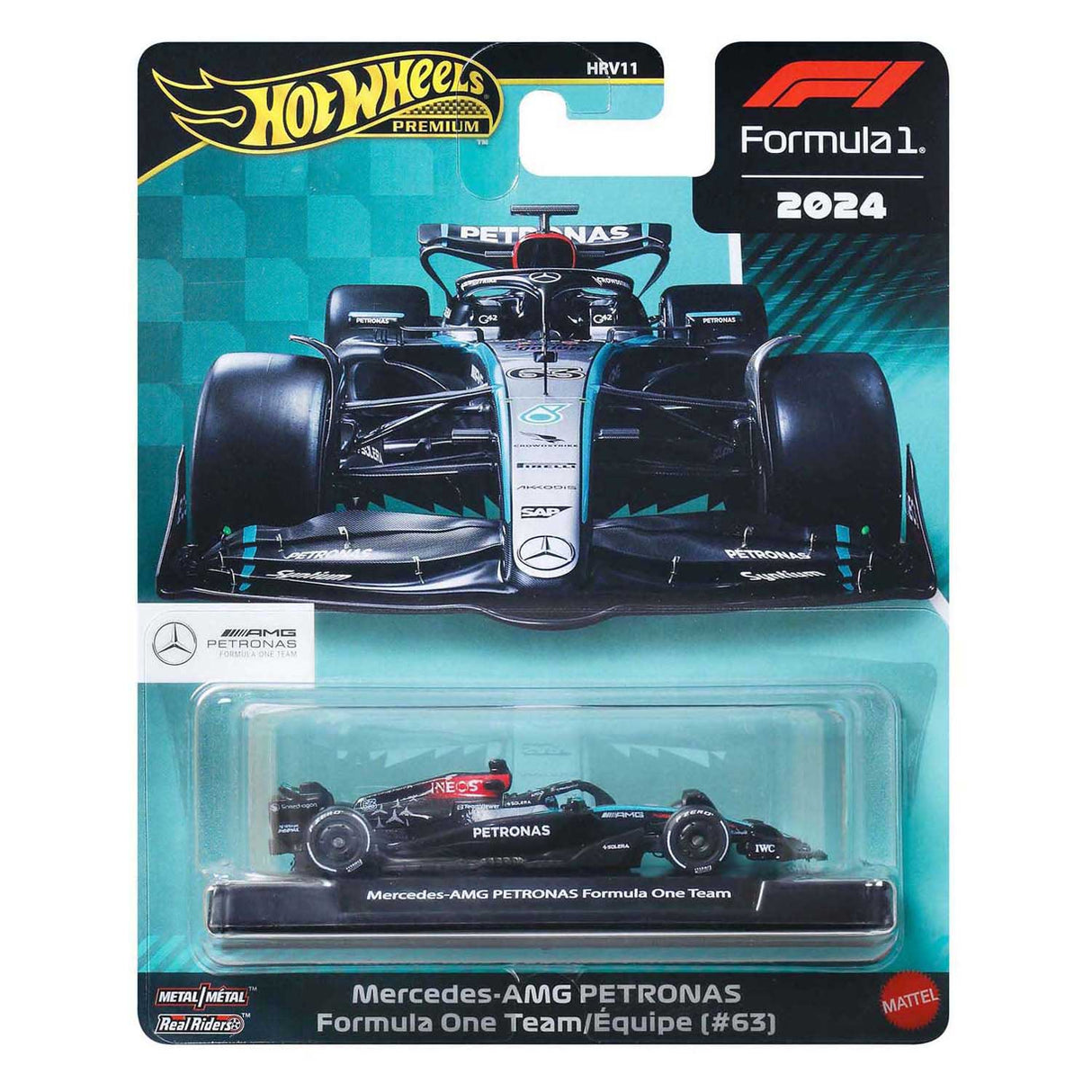 Hot Wheels Voiture de course de collection Formule 1 en métal de qualité supérieure - George Russell Mercedes-Benz