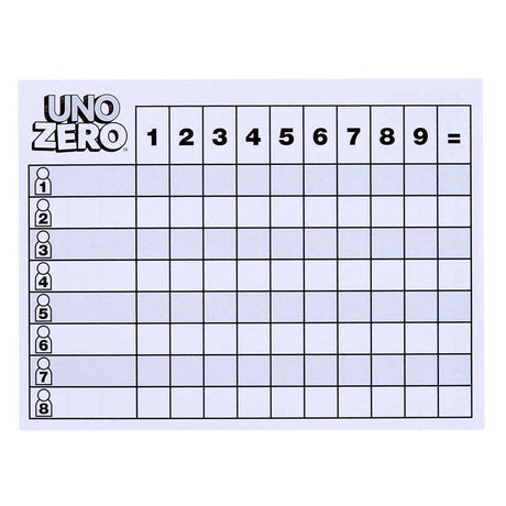 Jeu de cartes Mattel uno zéro