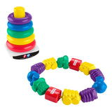 Tour d'empilage Fisher Price et perles à cliquer