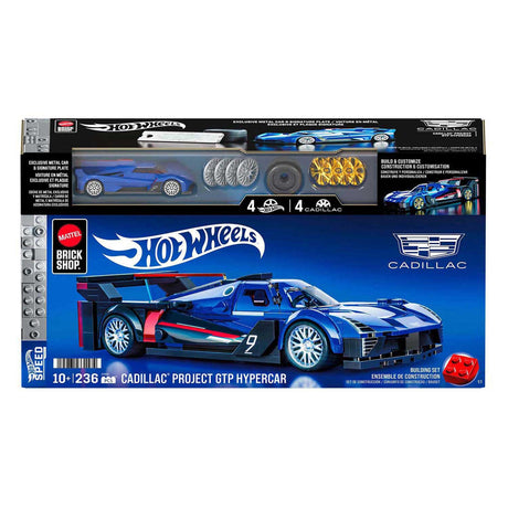 Hot Wheels Brick Shop Speed ​​​​Series Cadillac 1:32 Ensemble de construction - 236 pièces.