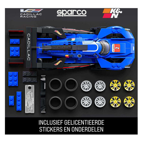 Hot Wheels Brick Shop Speed ​​​​Series Cadillac 1:32 Ensemble de construction - 236 pièces.