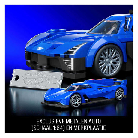 Hot Wheels Brick Shop Speed ​​​​Series Cadillac 1:32 Ensemble de construction - 236 pièces.
