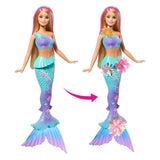 Barbie sirène avec fleurs magiques bleues