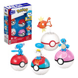 Mattel Mega Construct Pokémon Ensemble de construction – Magikarp, Shellder et Quaxly