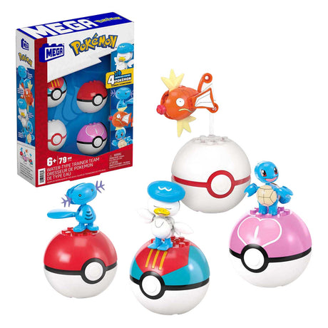 Mattel Mega Construct Pokémon Ensemble de construction – Magikarp, Shellder et Quaxly