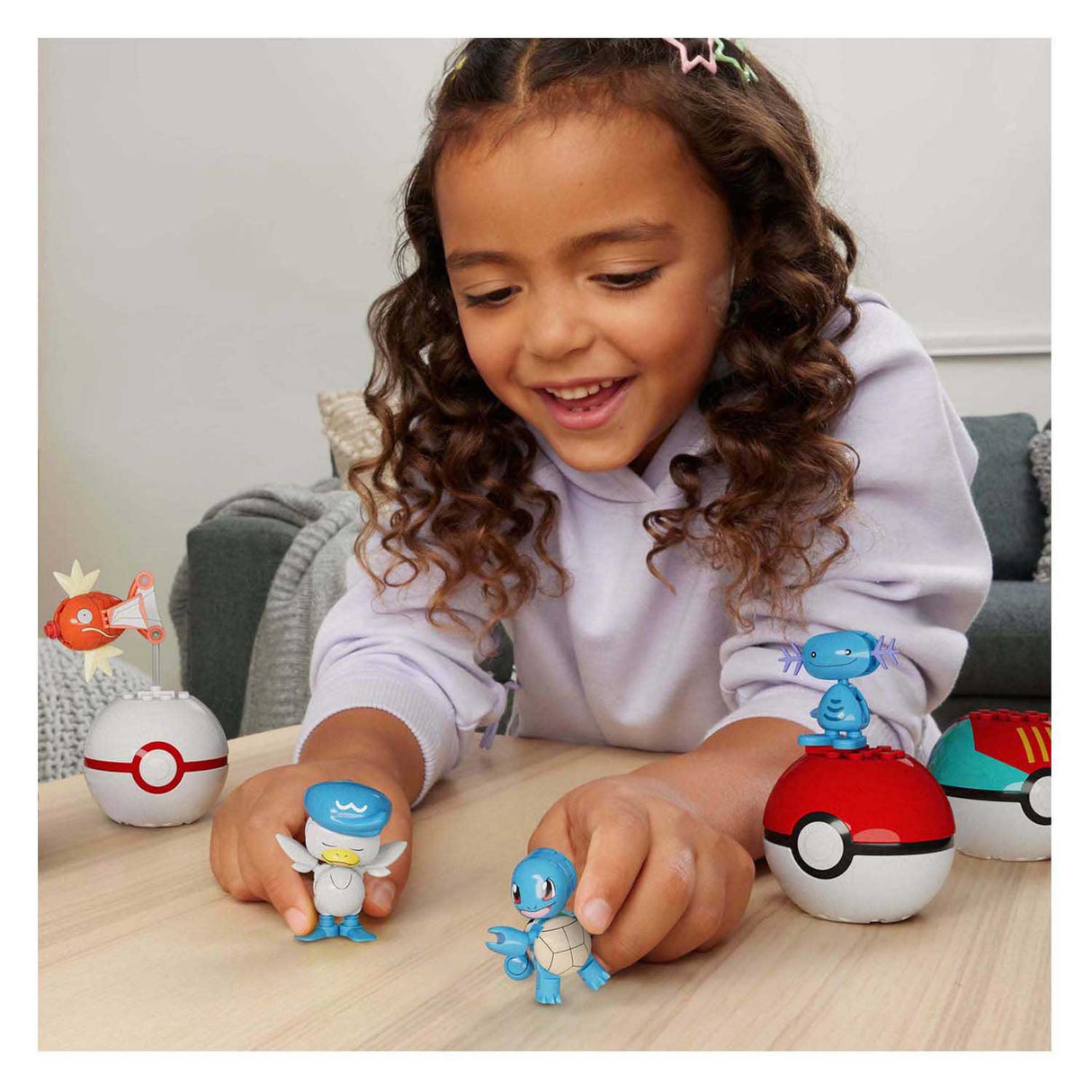 Mattel Mega Construct Pokémon Ensemble de construction – Magikarp, Shellder et Quaxly