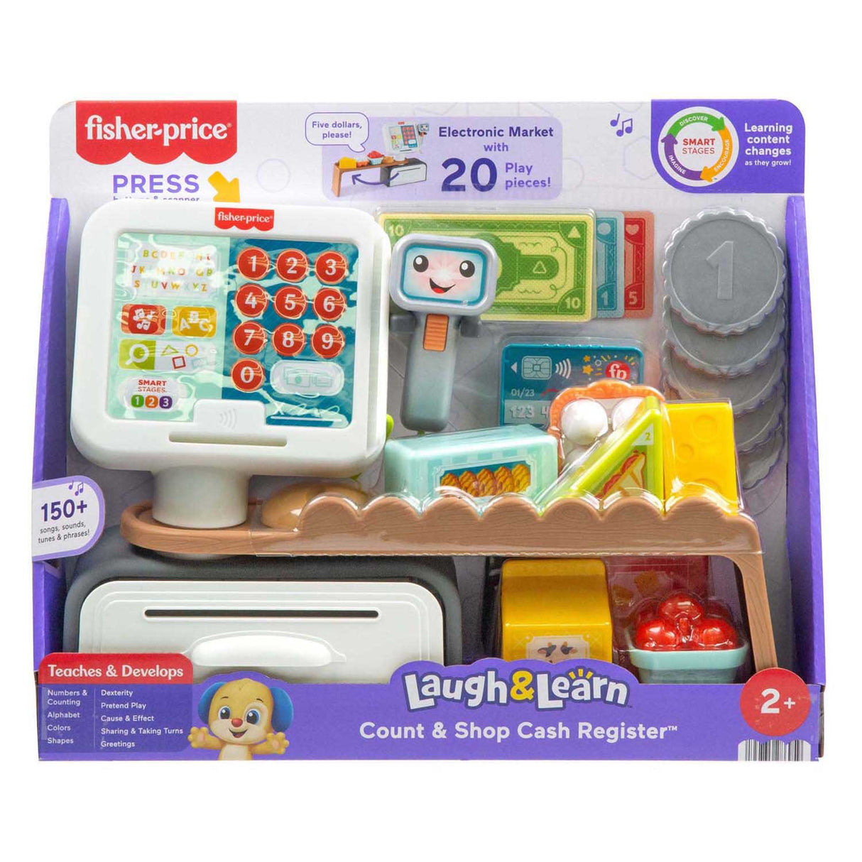 Caisse enregistreuse en cuir Fisher Price Smile