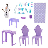 Mattel Disney Frozen Elsa's Ice Palace - 5 aires de jeux avec toboggan, balcon et olaf - 75 cm