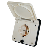 Schuko buiten wandcontactdoos beige voor caravan en camper - zonder verkoopverpakking