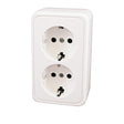 Prise double en saillie blanche - sans emballage de vente