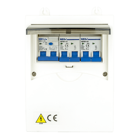 Fuseiast Ngk 6 modules avec fusibles bipolaires b10a et b16a et disjoncteur différentiel 30ma