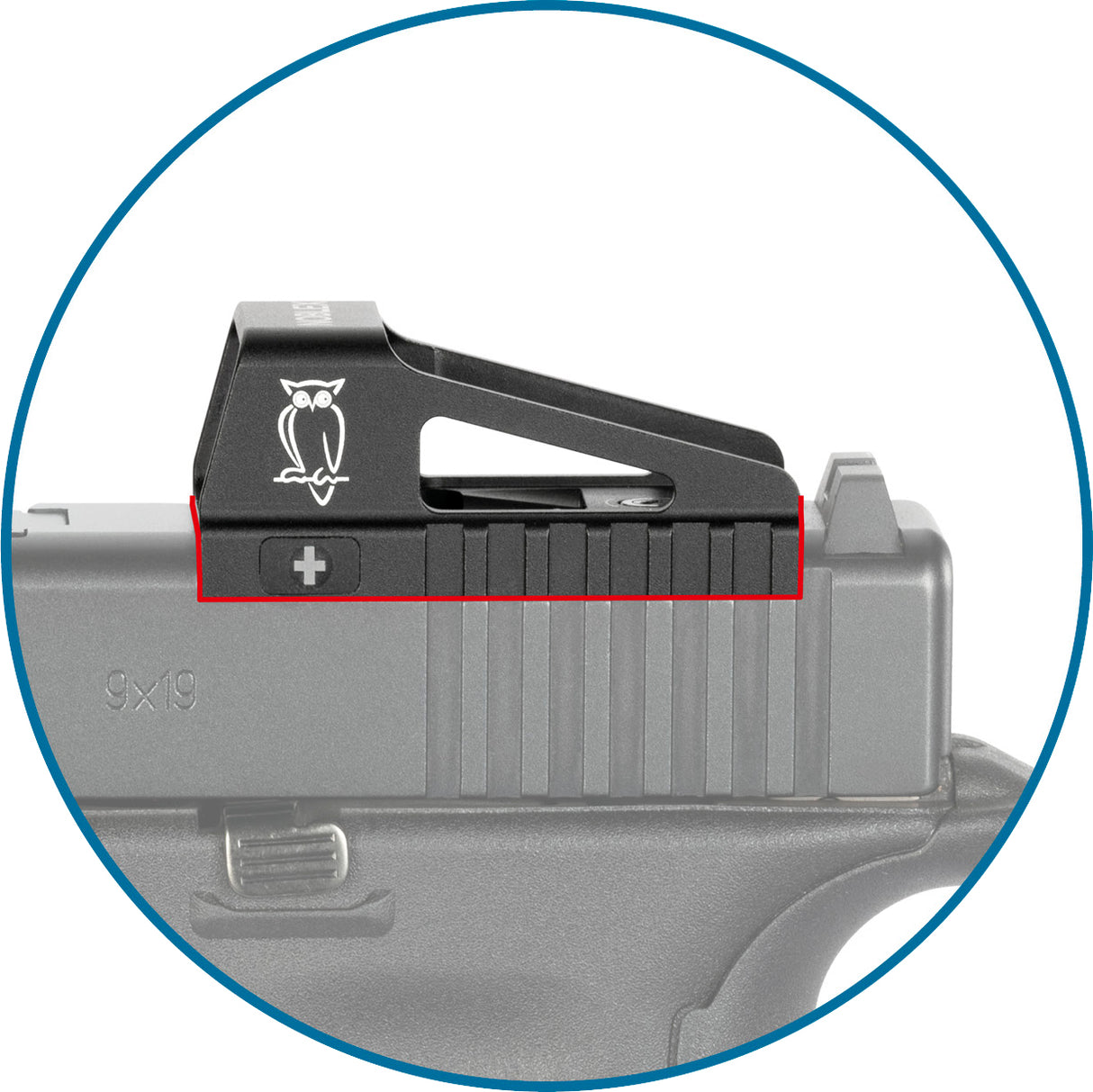 Noblex e-optics noblex red dot nv 1x23 os pour glock mos (4.0 moa)