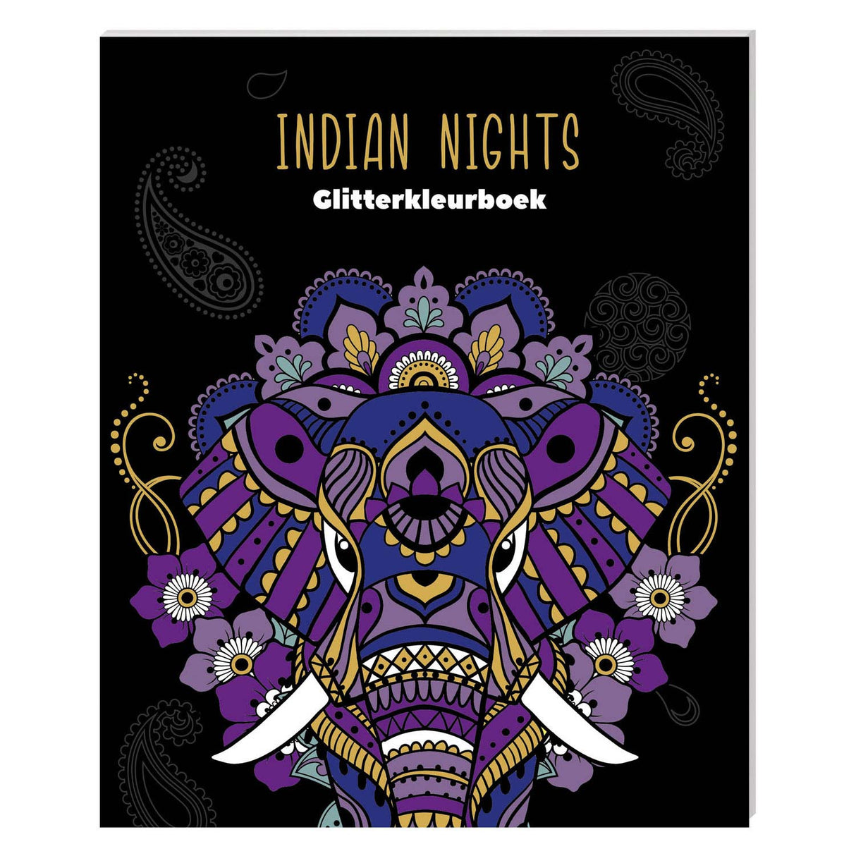 Livre de coloriage à paillettes Nuits indiennes