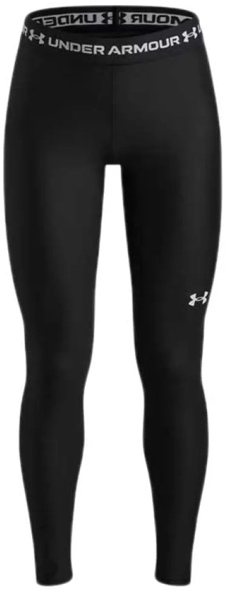 Under armour heatgear leggings-blk pantalons de sport pour filles - noir - blanc