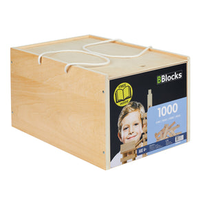Panneaux de construction Bblocks dans une boîte de rangement, 1000 pcs.