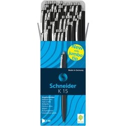 Schneider instruments d'écriture stylo à bille schneider - k15 - noir - m - 50 pièces - s-3081-50