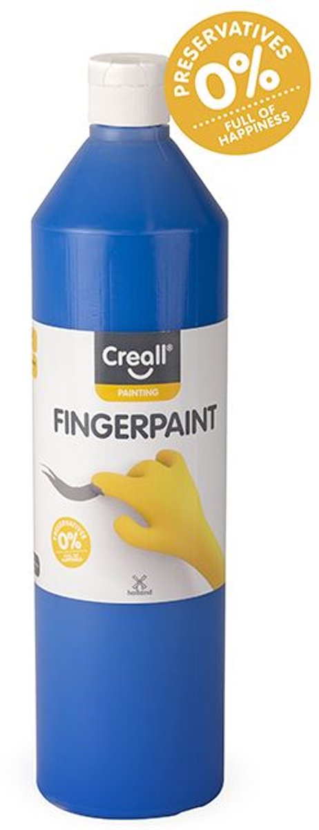 Peinture au doigt Creall bleue sans conservation, 750ml