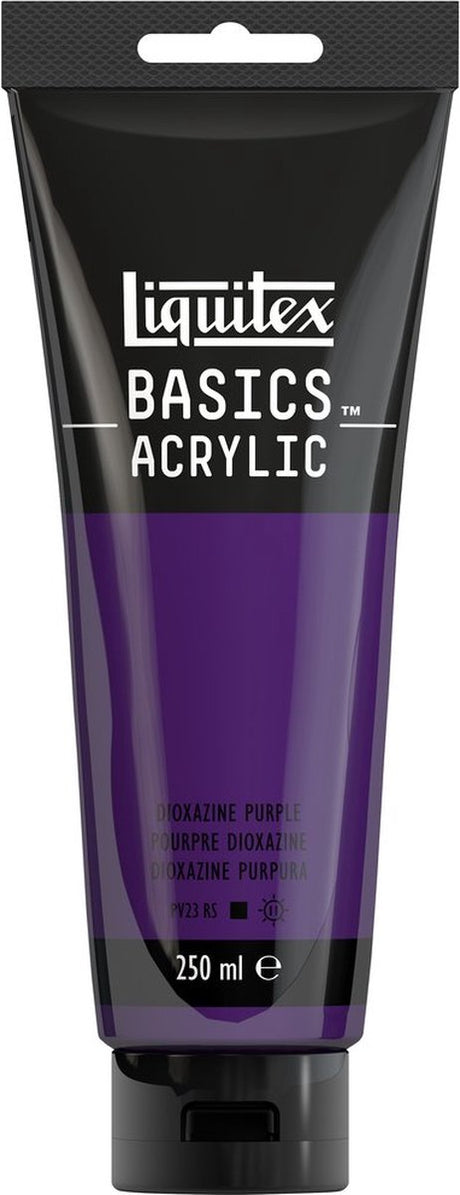 Liquitex 88700220 peinture acrylique basics violet dioxazine – 250 ml | peinture acrylique pour artistes | viscosité moyenne | couleur résistante à la lumière pour peindre sur toile