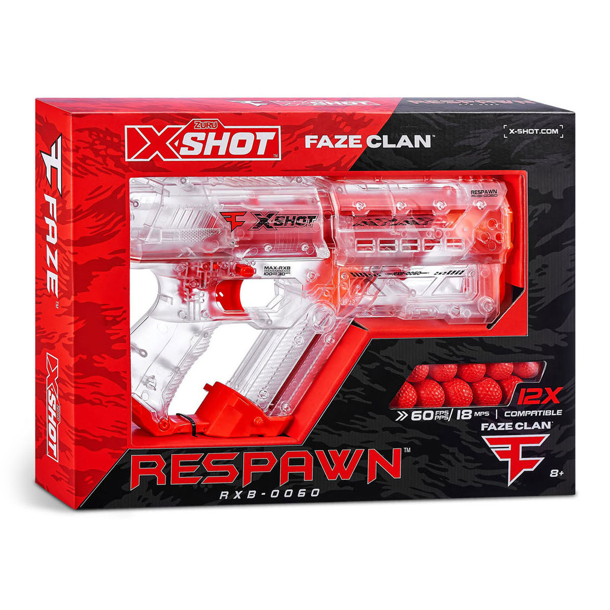 Zuru X-Shot Chaos Faze Respawn med 12 Dartballs