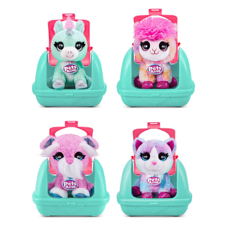 Jouet pour chien en peluche Zuru Pets Alive – Soirée pyjama surprise dans une animalerie.