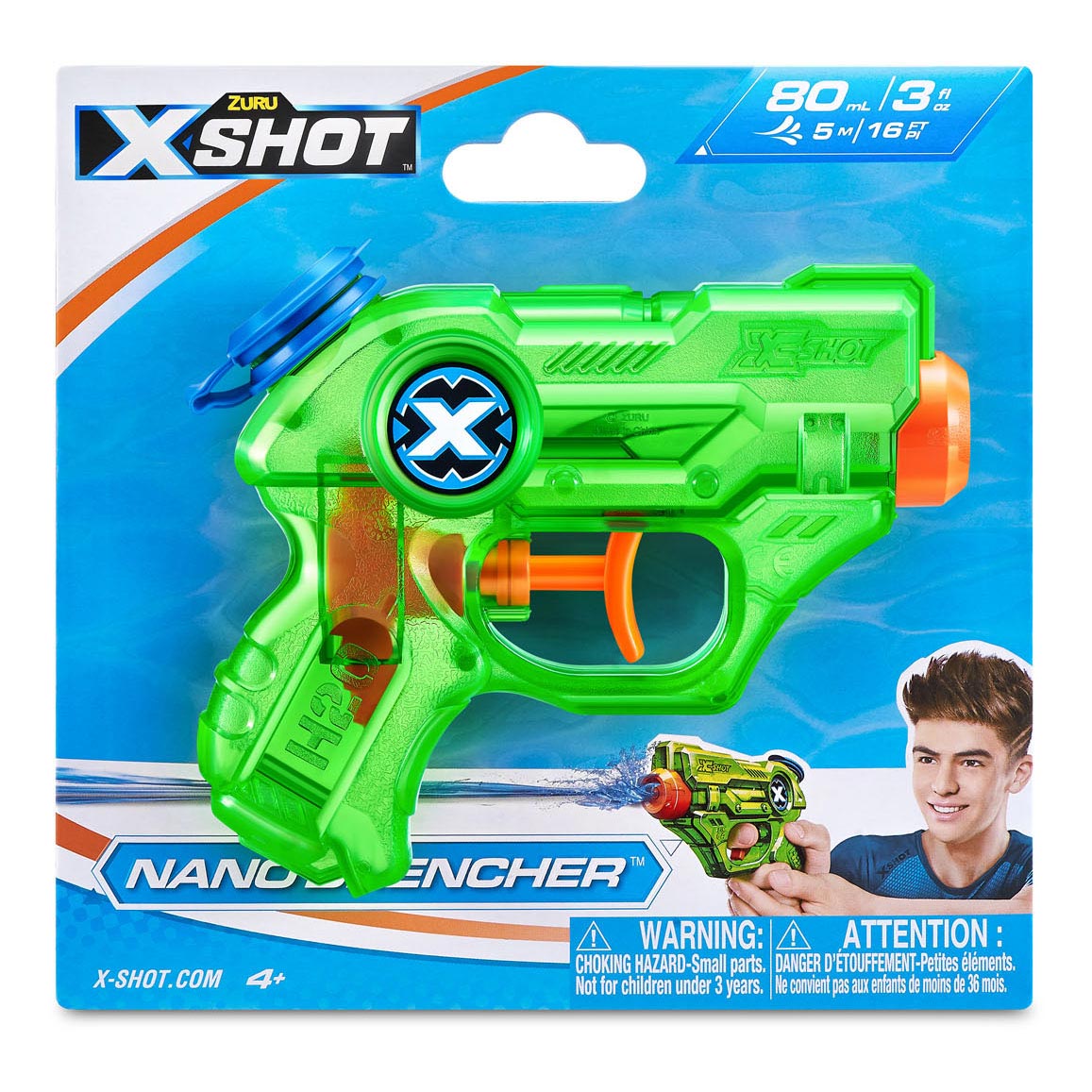 Zuru X-shot Water Gun Nano Bencher, 80ml