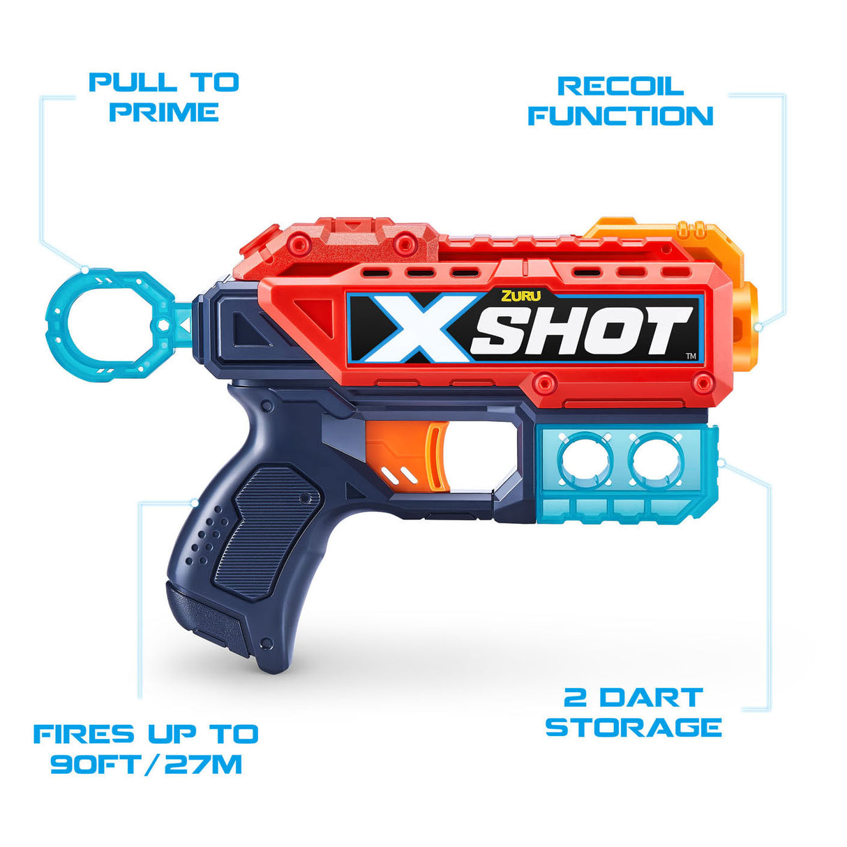 Zuru X-Shot kickback med 8 dart