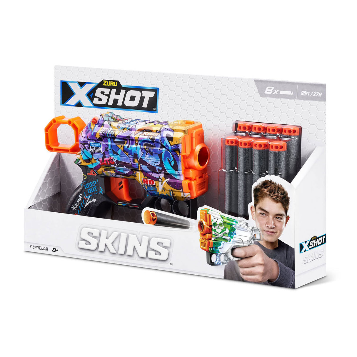 Zuru X-Shot Skins trussel med 8 dart