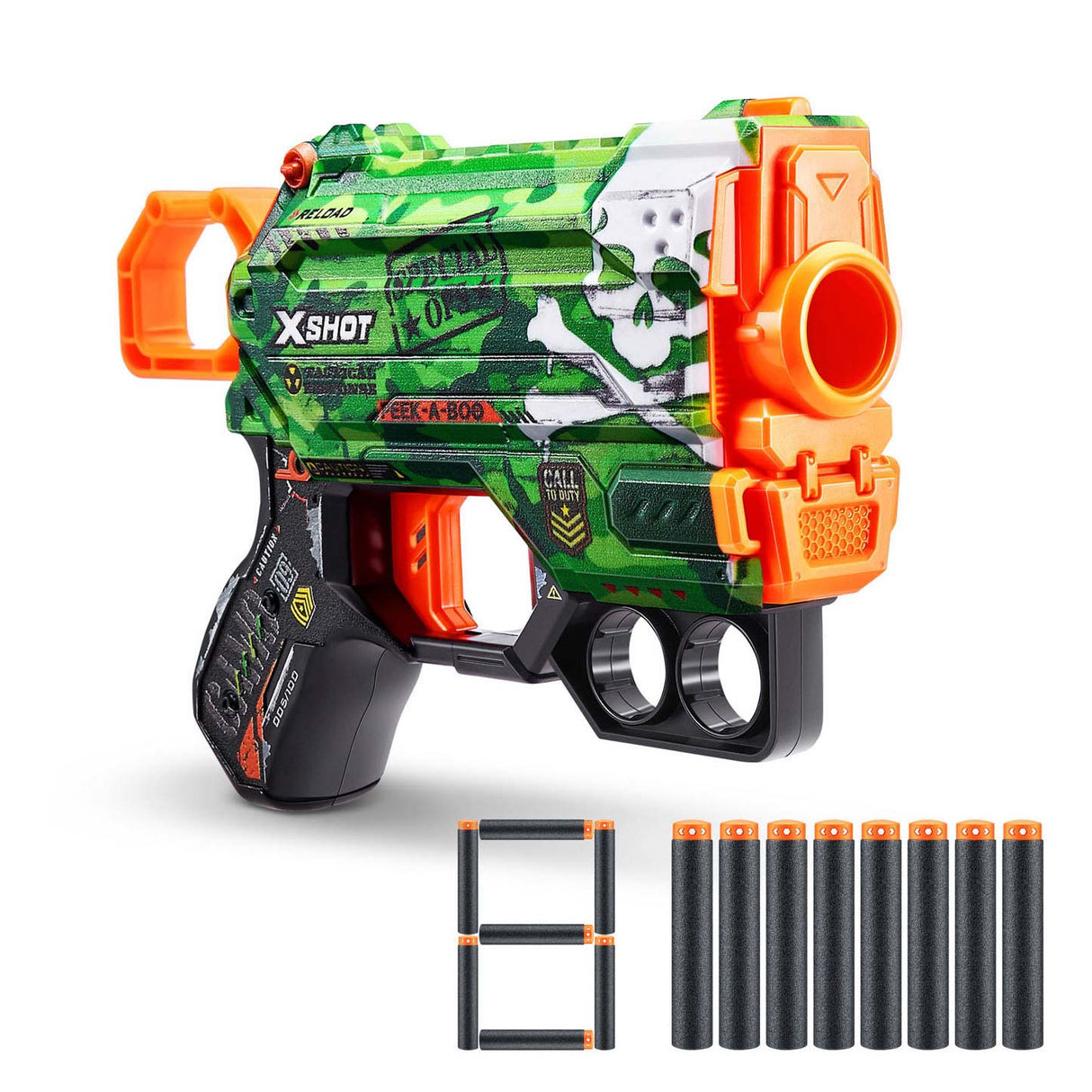 Zuru X-Shot Skins Bedrohung mit 8 Darts