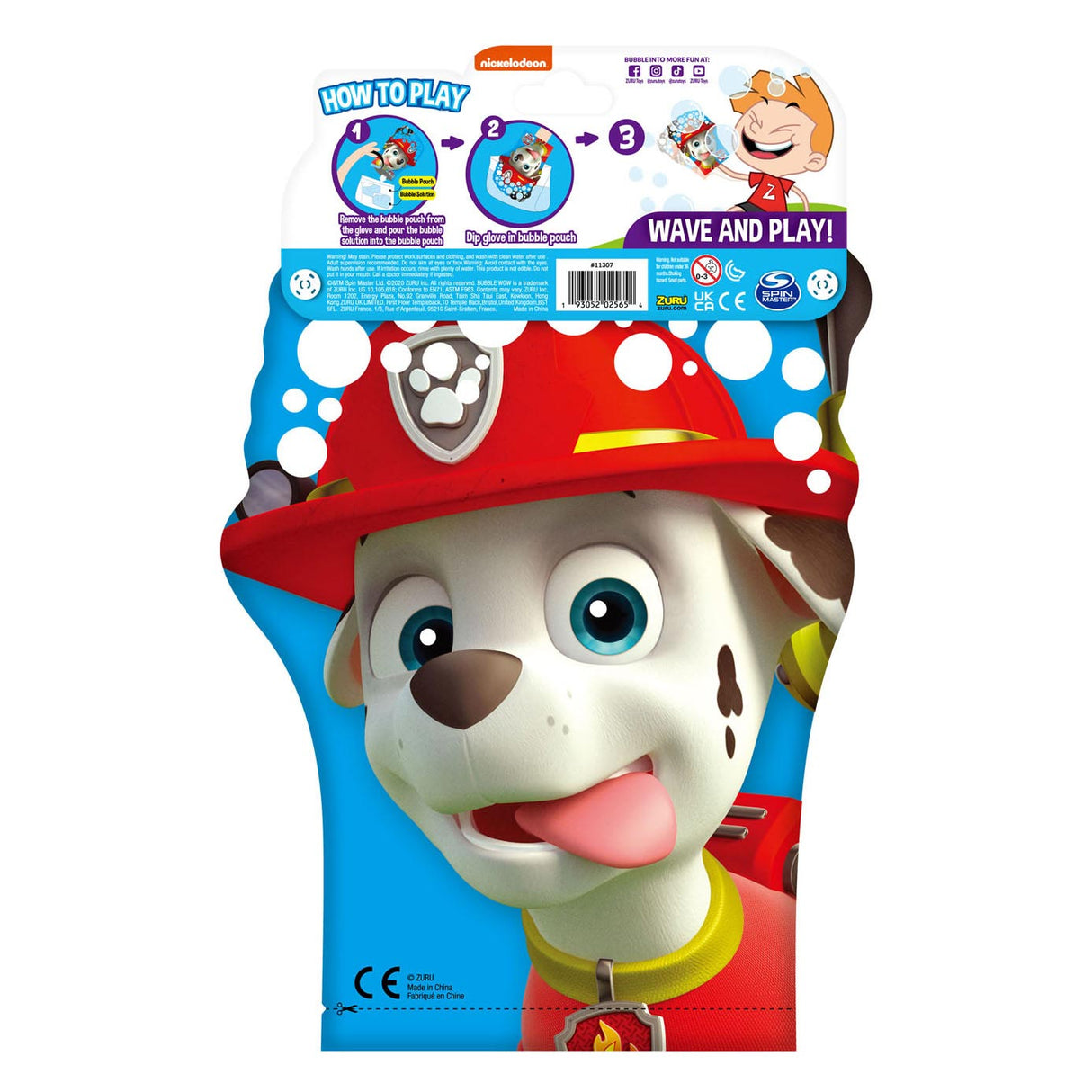 Zuru paw patrol bellenblaas handschoen