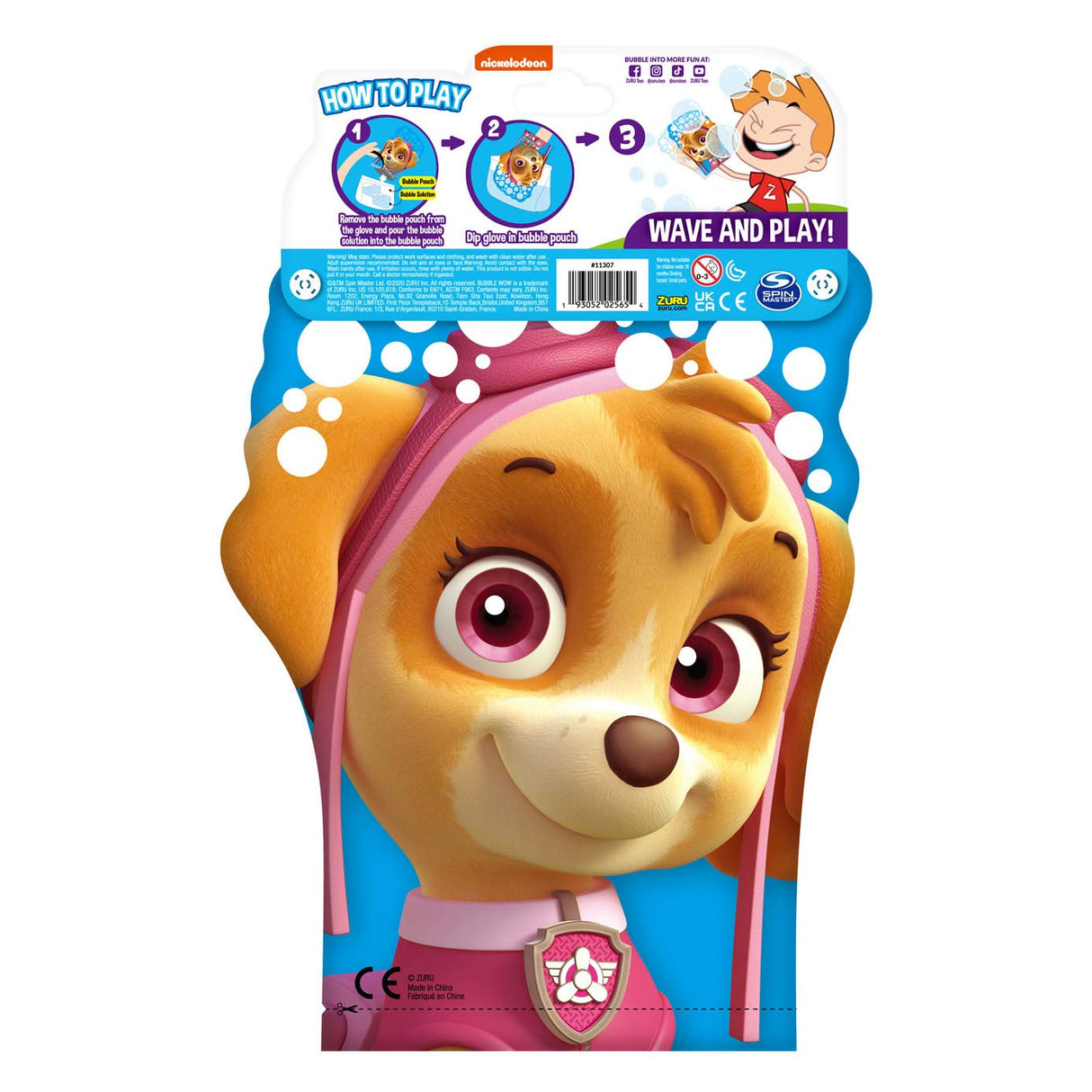 Zuru paw patrol bellenblaas handschoen