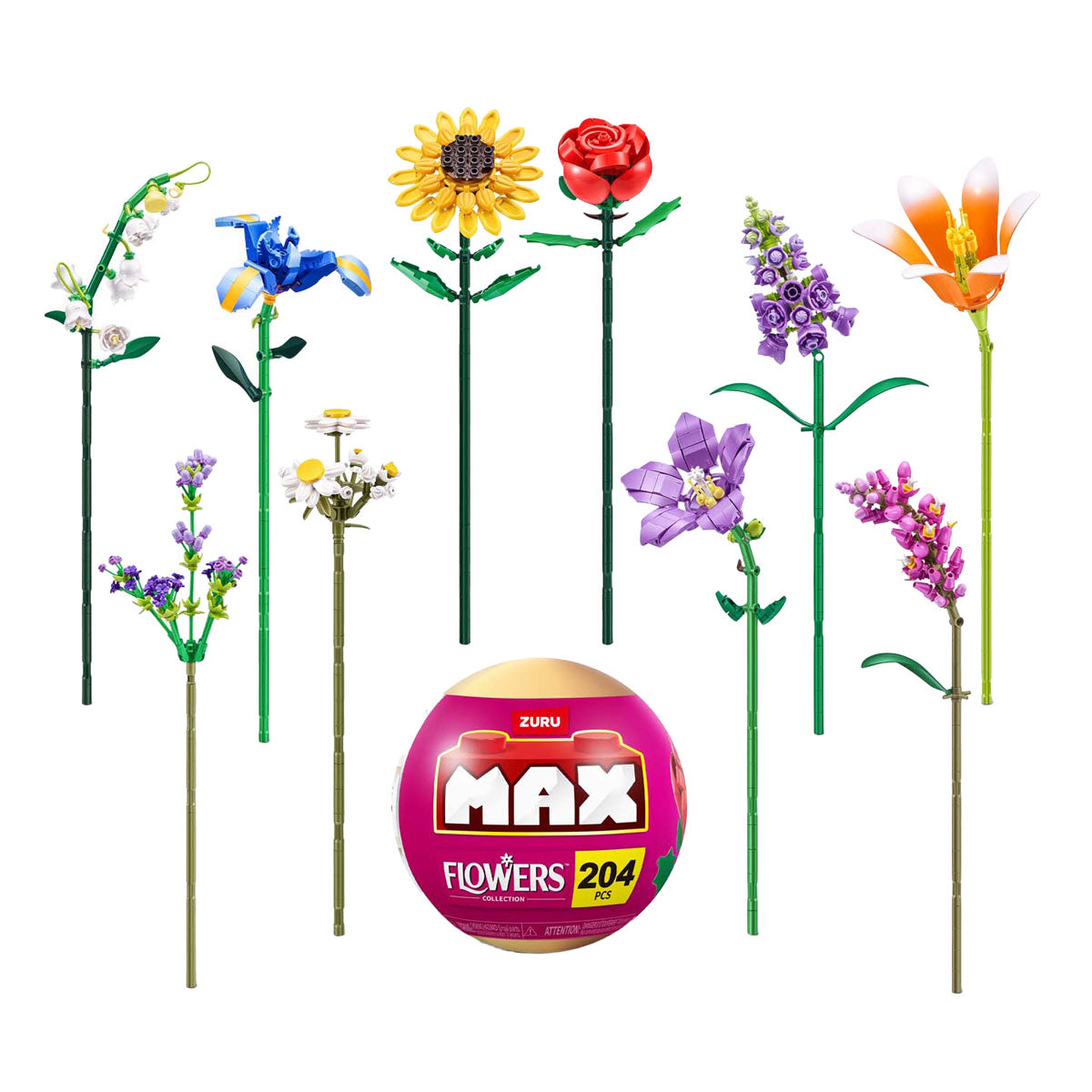 Zuru max premium fleurs - jeu de construction en boule surprise