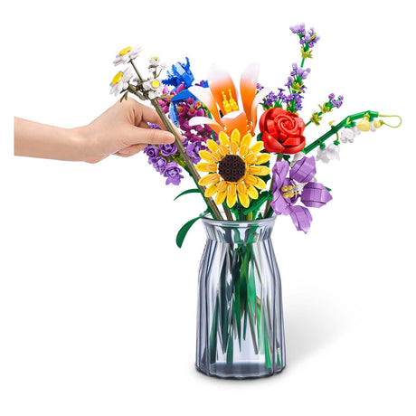 Zuru max premium fleurs - jeu de construction en boule surprise