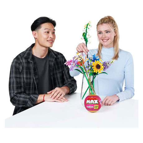 Zuru max premium fleurs - jeu de construction en boule surprise