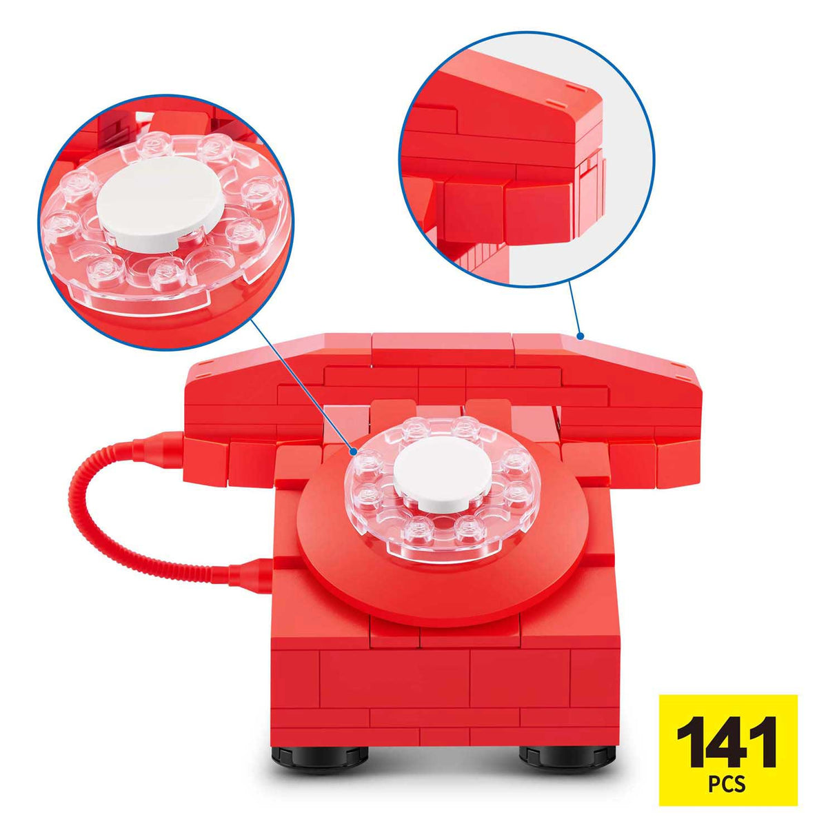 Jeu de construction de téléphone rétro premium Zuru max dans une boule surprise - 141 pcs.