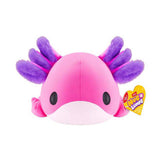 Zuru étreint un axalotl moyen en peluche