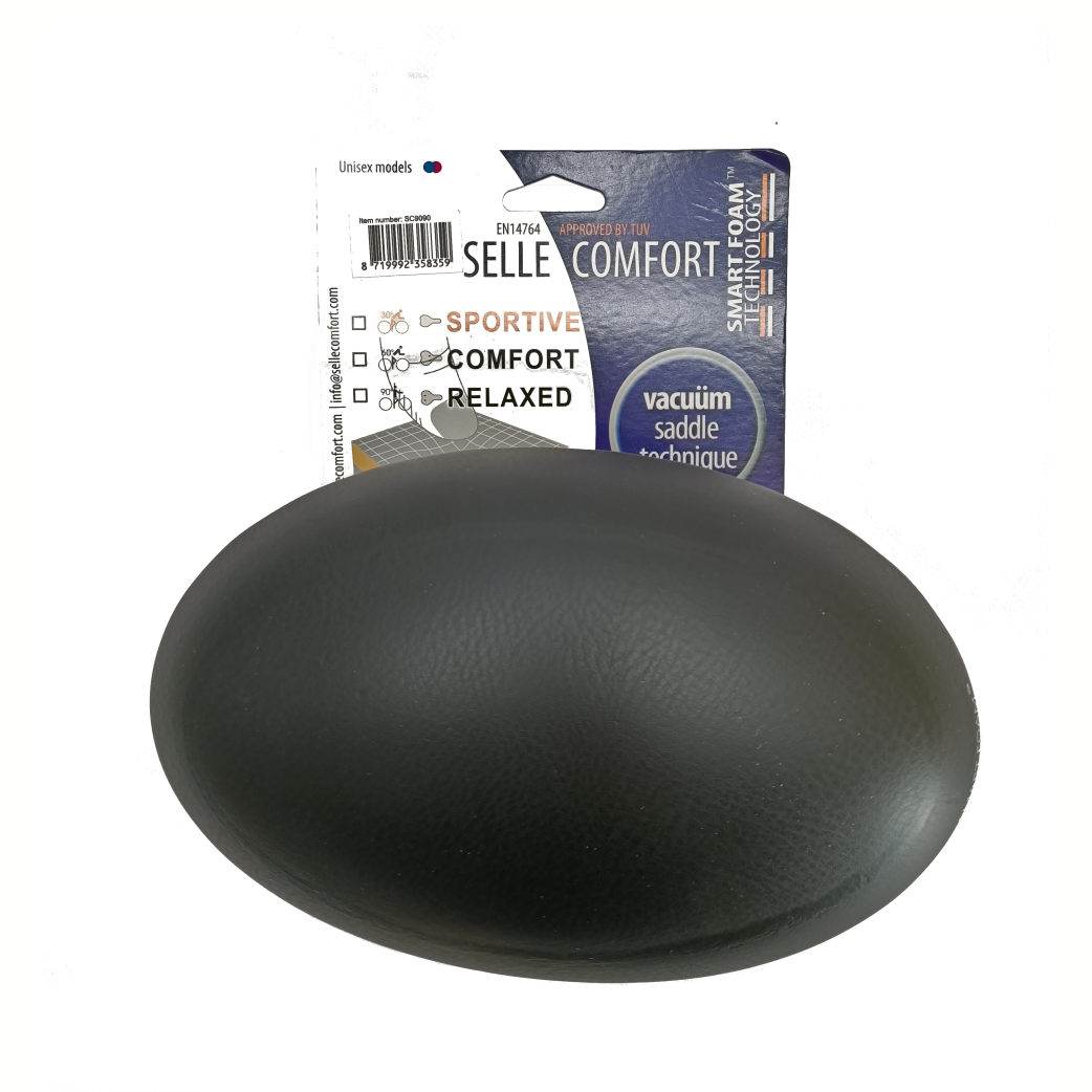 Selle comfort zadel rok met smart foam techniek. zwart, zonder strop