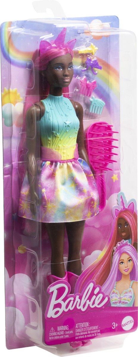 Mattel Fashion Doll Sirène aux cheveux longs rose
